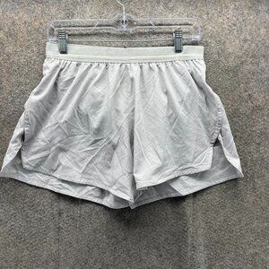 Alphalete Shorts Mens Medium Gray Lightweight Athletic Amplify Laser Cut Running